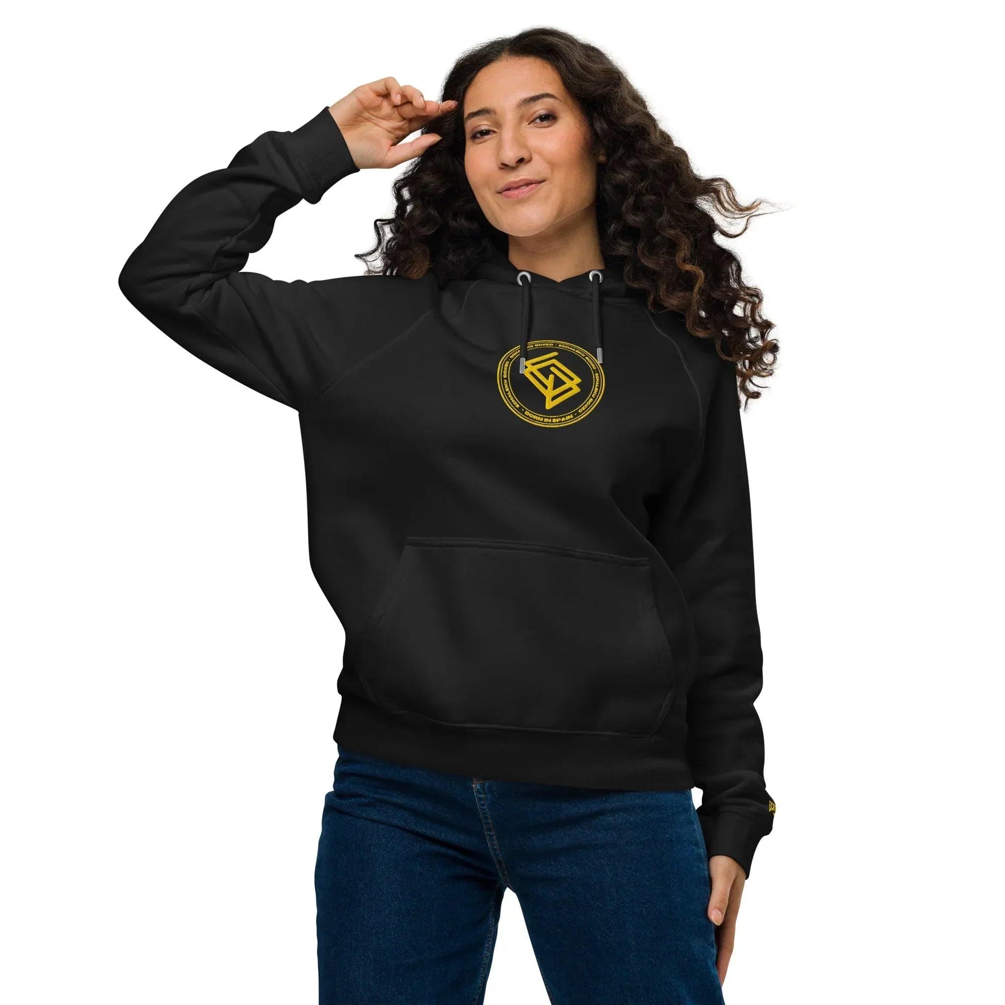 Sudadera Bordada Capucha Unisex Echaleku Boxing Team Gold - Echaleku Boxeo