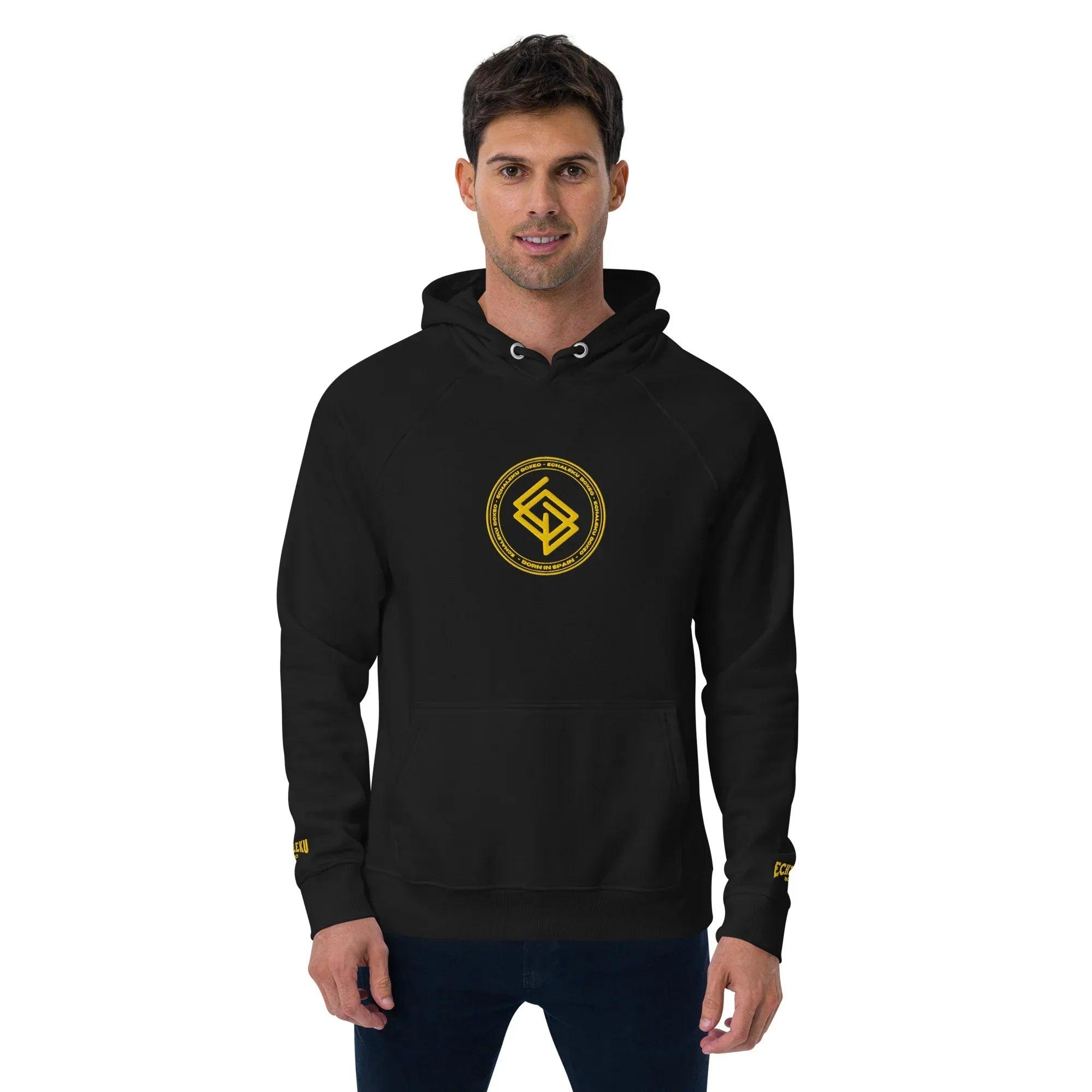 Sudadera Bordada Capucha Unisex Echaleku Boxing Team Gold - Echaleku Boxeo