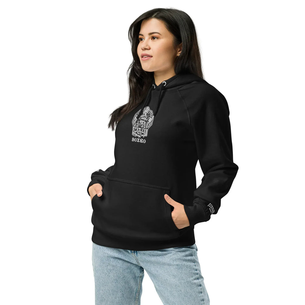 Sudadera Bordada Capucha Unisex Cabeza Indio Mexicano - Echaleku Boxeo