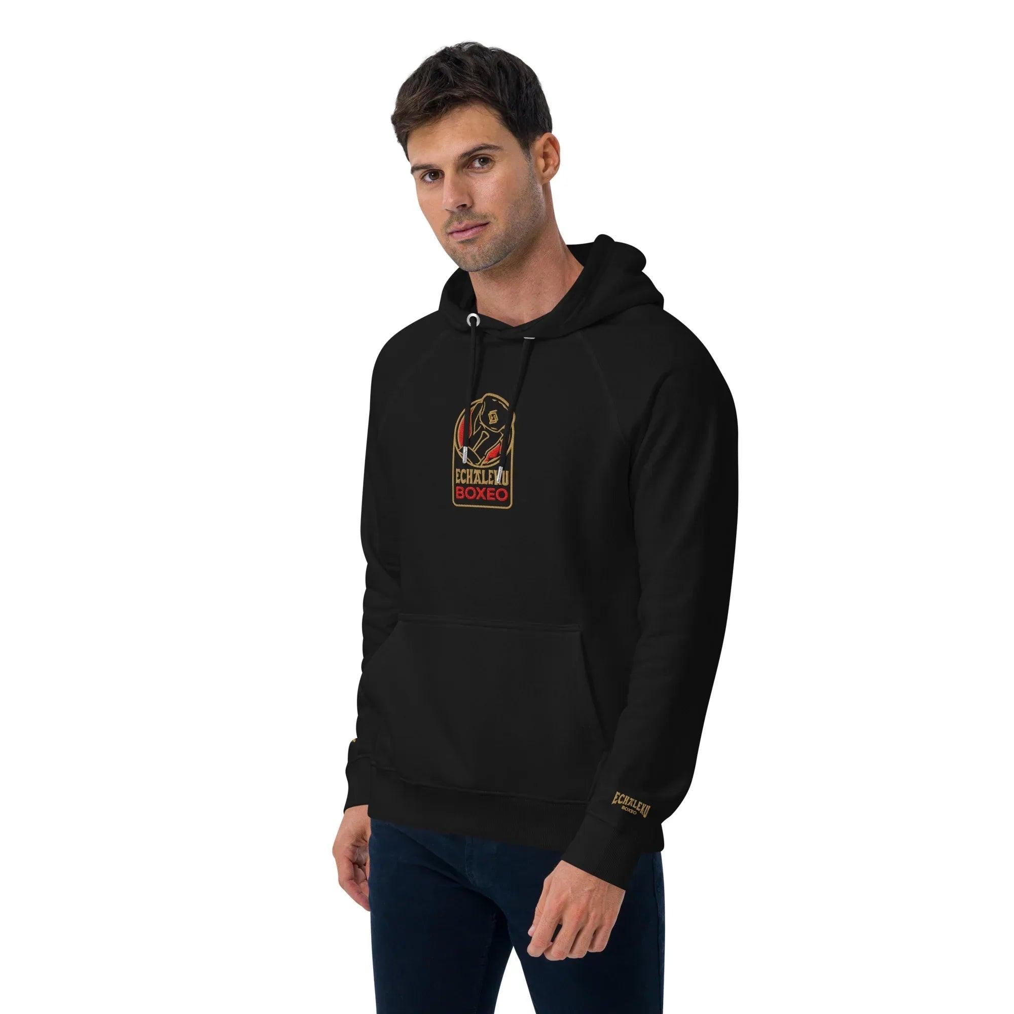Sudadera Bordada Capucha Unisex Guante Rojo - Echaleku Boxeo