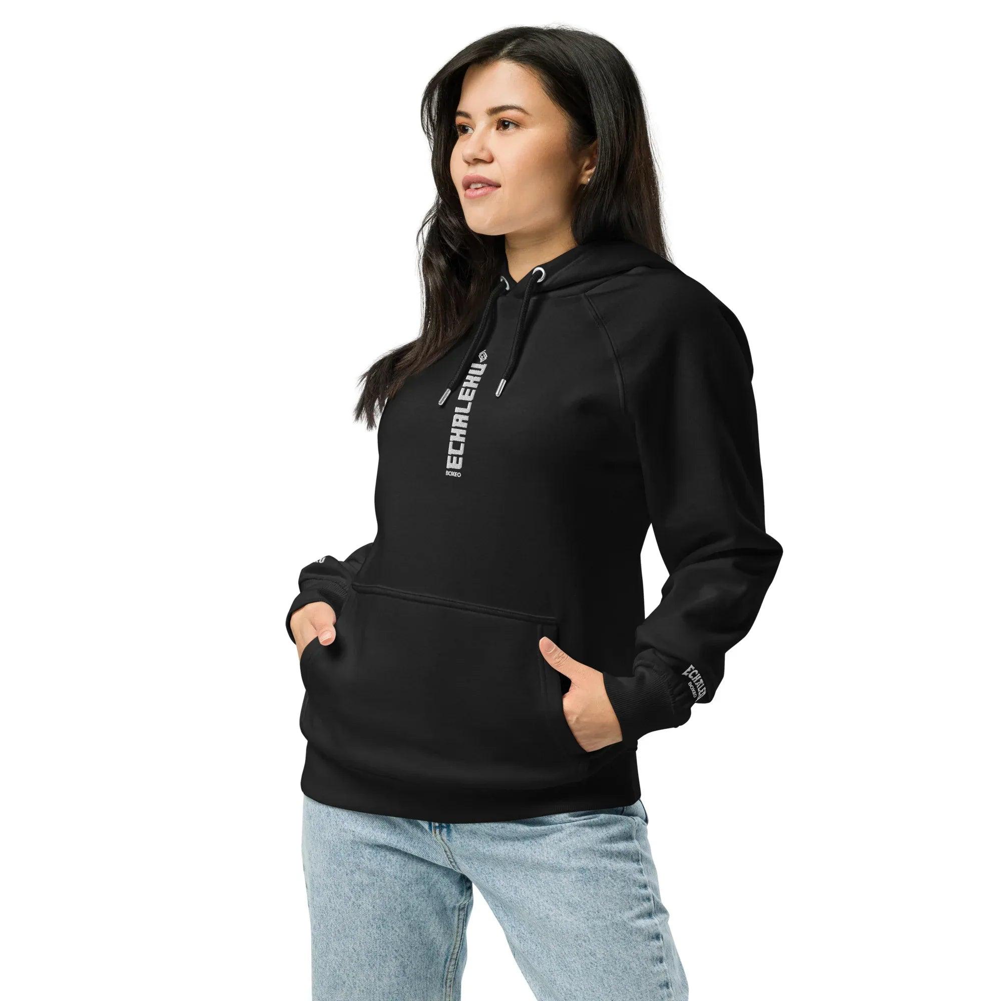 Sudadera Bordada Capucha Unisex Vertical - Echaleku Boxeo