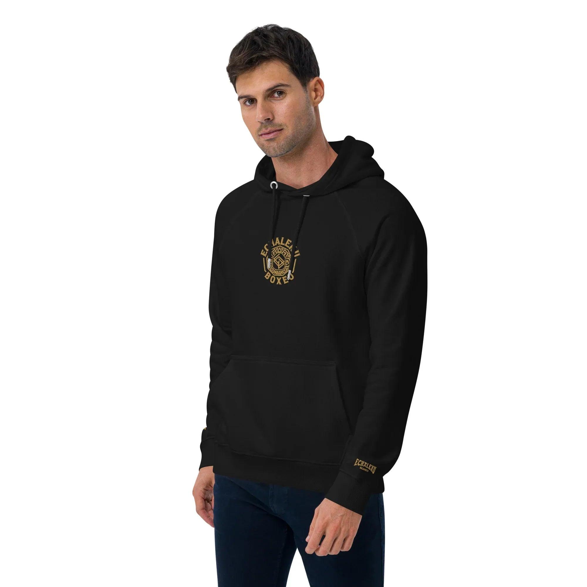 Sudadera Bordada Capucha Unisex Ring México - Echaleku Boxeo