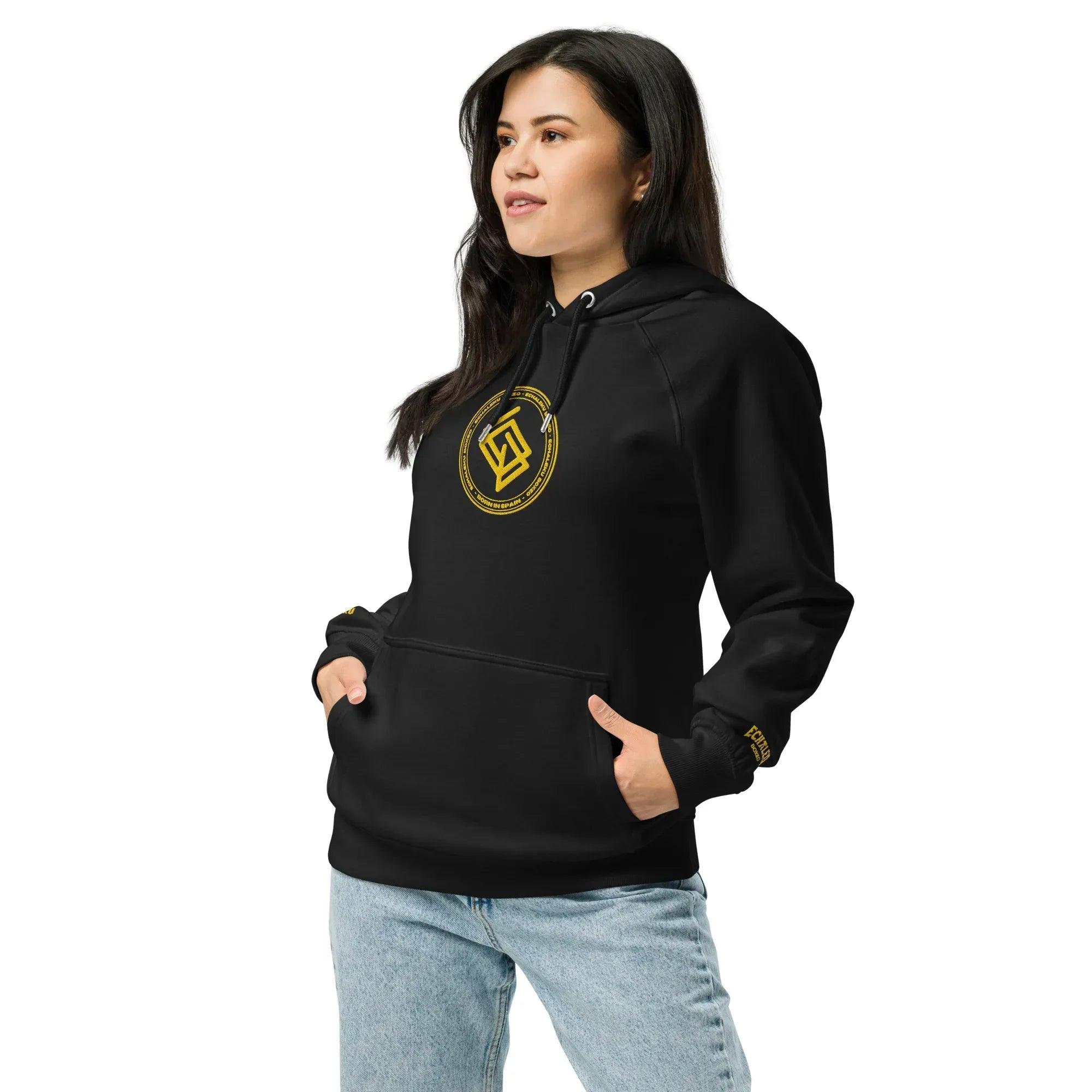 Sudadera Bordada Capucha Unisex Echaleku Boxing Team Gold - Echaleku Boxeo