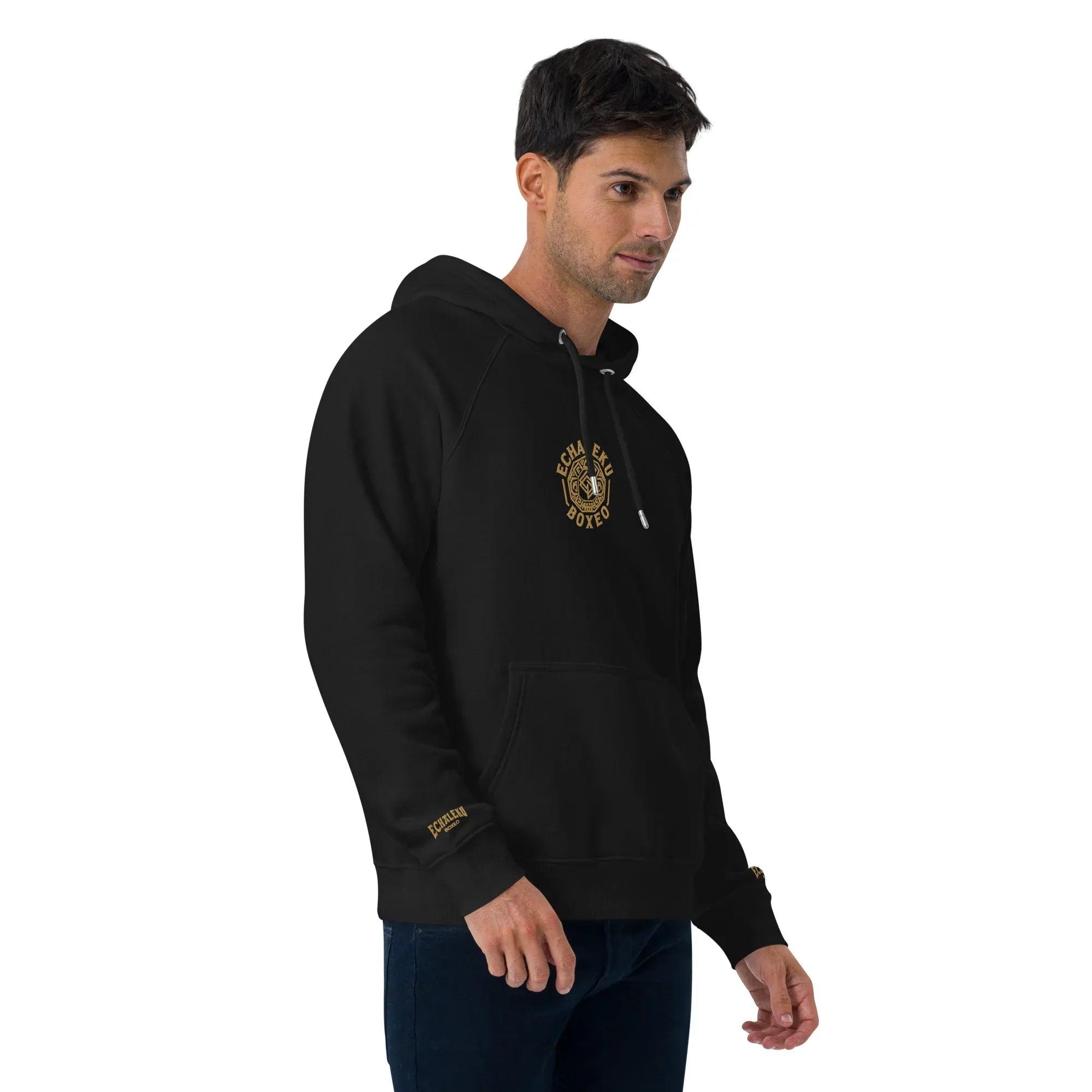 Sudadera Bordada Capucha Unisex Ring México - Echaleku Boxeo
