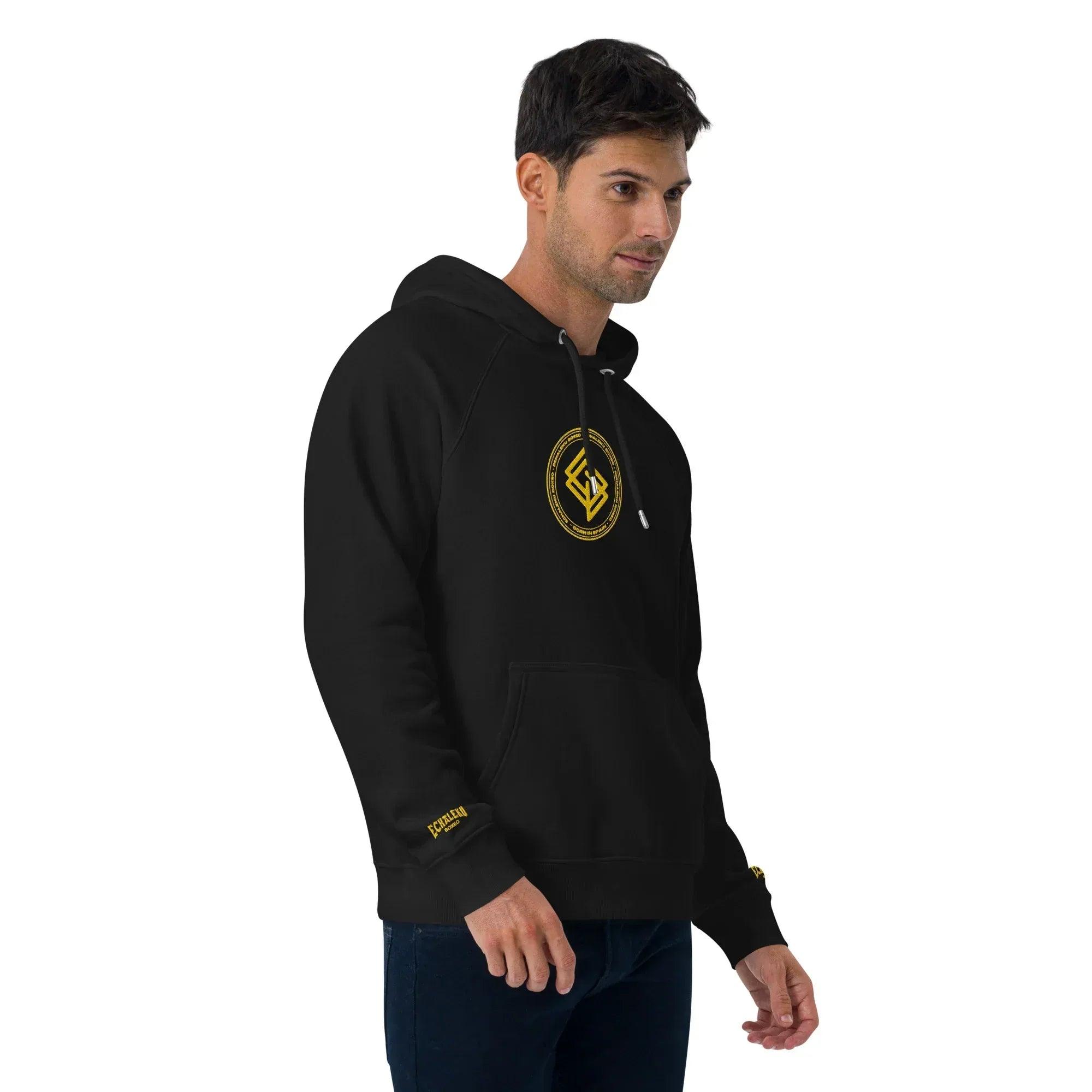 Sudadera Bordada Capucha Unisex Echaleku Boxing Team Gold - Echaleku Boxeo