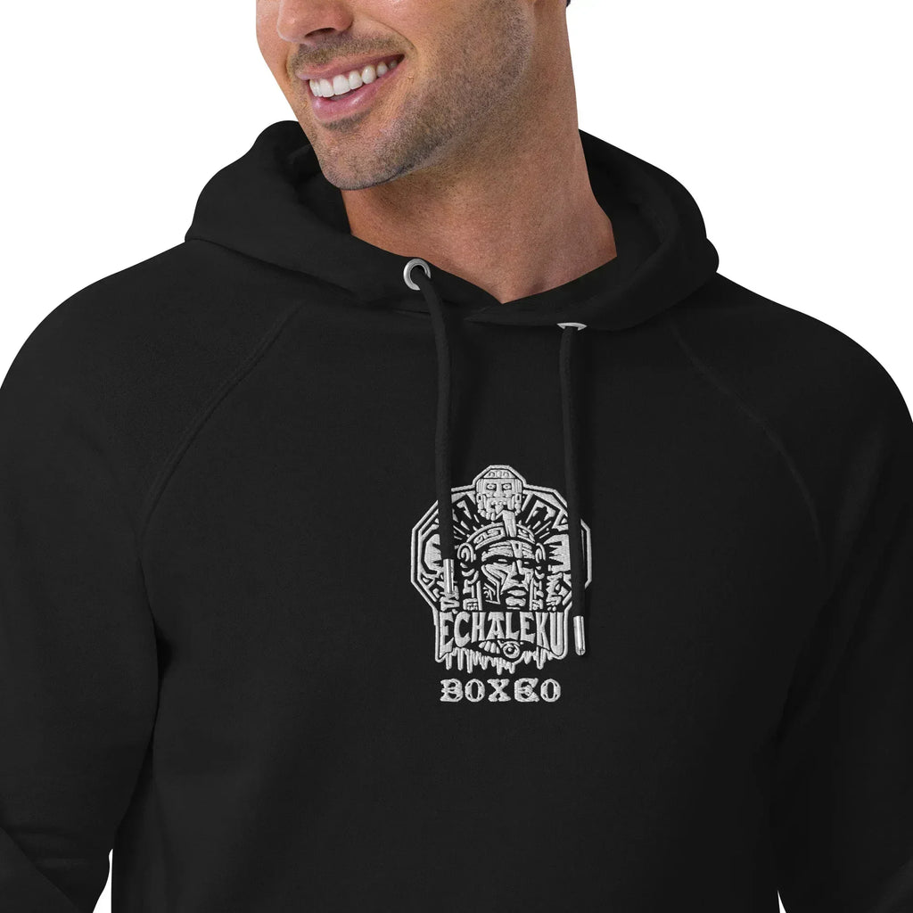 Sudadera Bordada Capucha Unisex Cabeza Indio Mexicano - Echaleku Boxeo