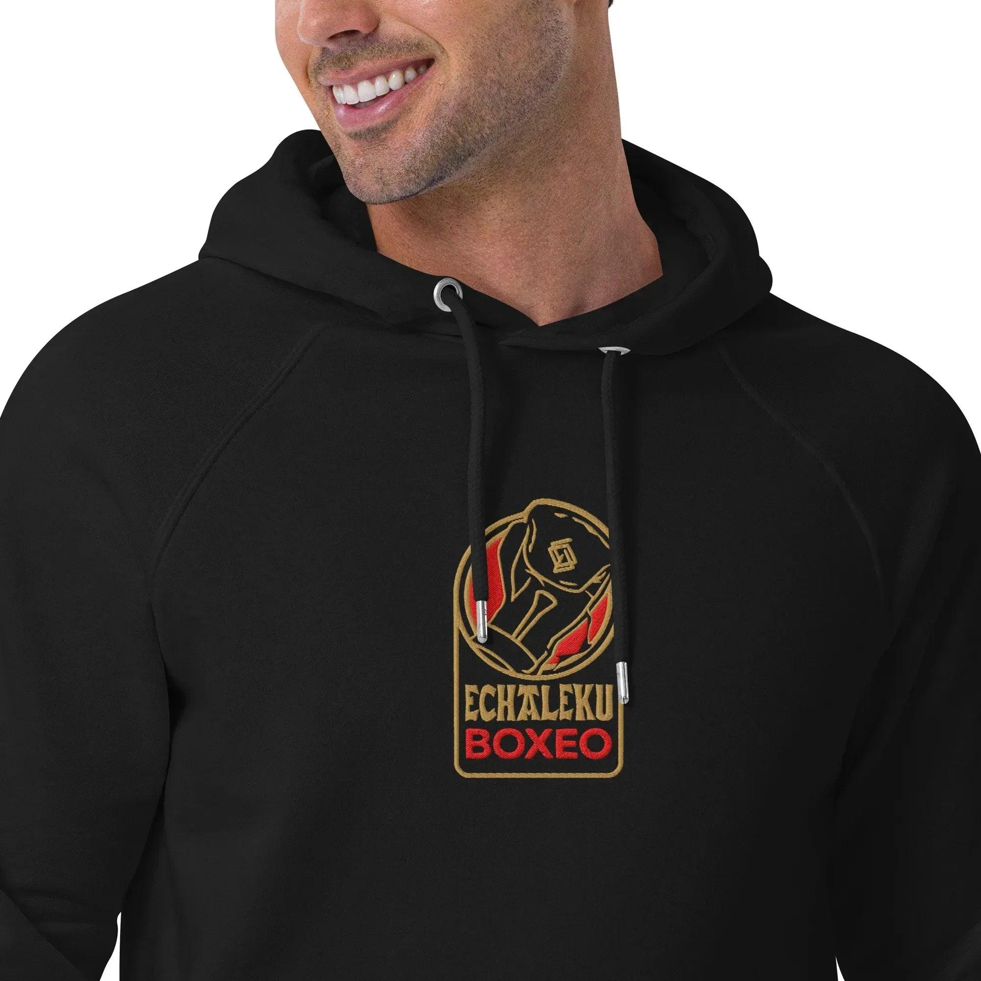 Sudadera Bordada Capucha Unisex Guante Rojo - Echaleku Boxeo