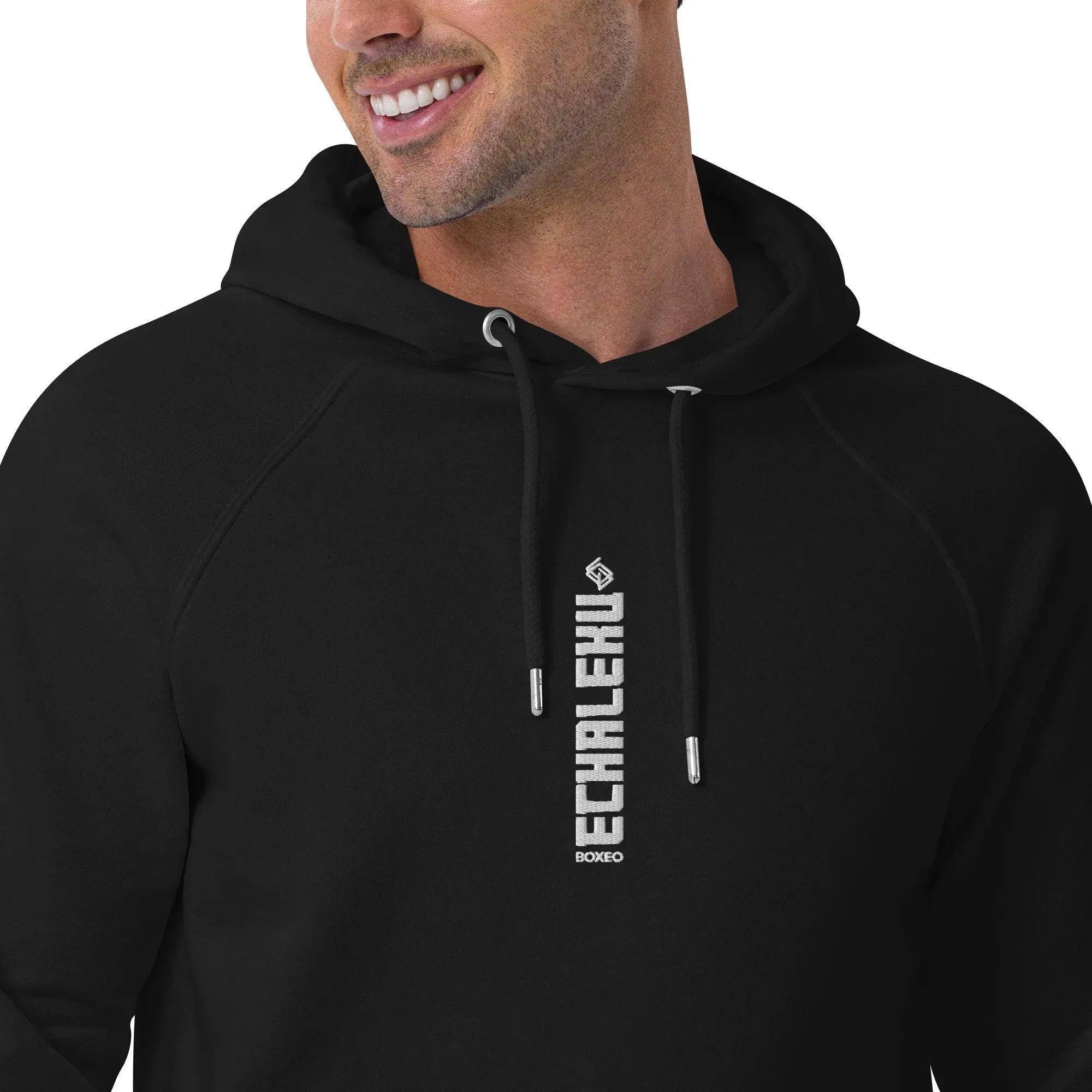 Sudadera Bordada Capucha Unisex Vertical - Echaleku Boxeo