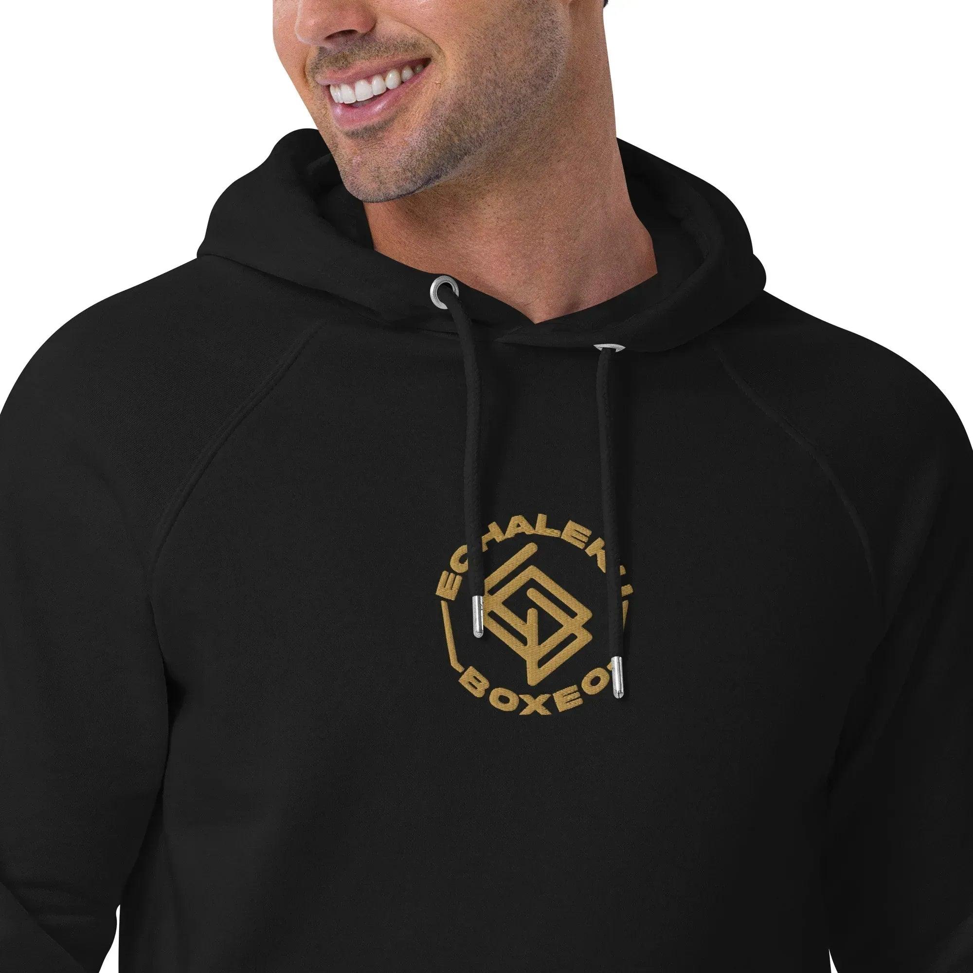 Sudadera Bordada Capucha Unisex Logo Ring - Echaleku Boxeo