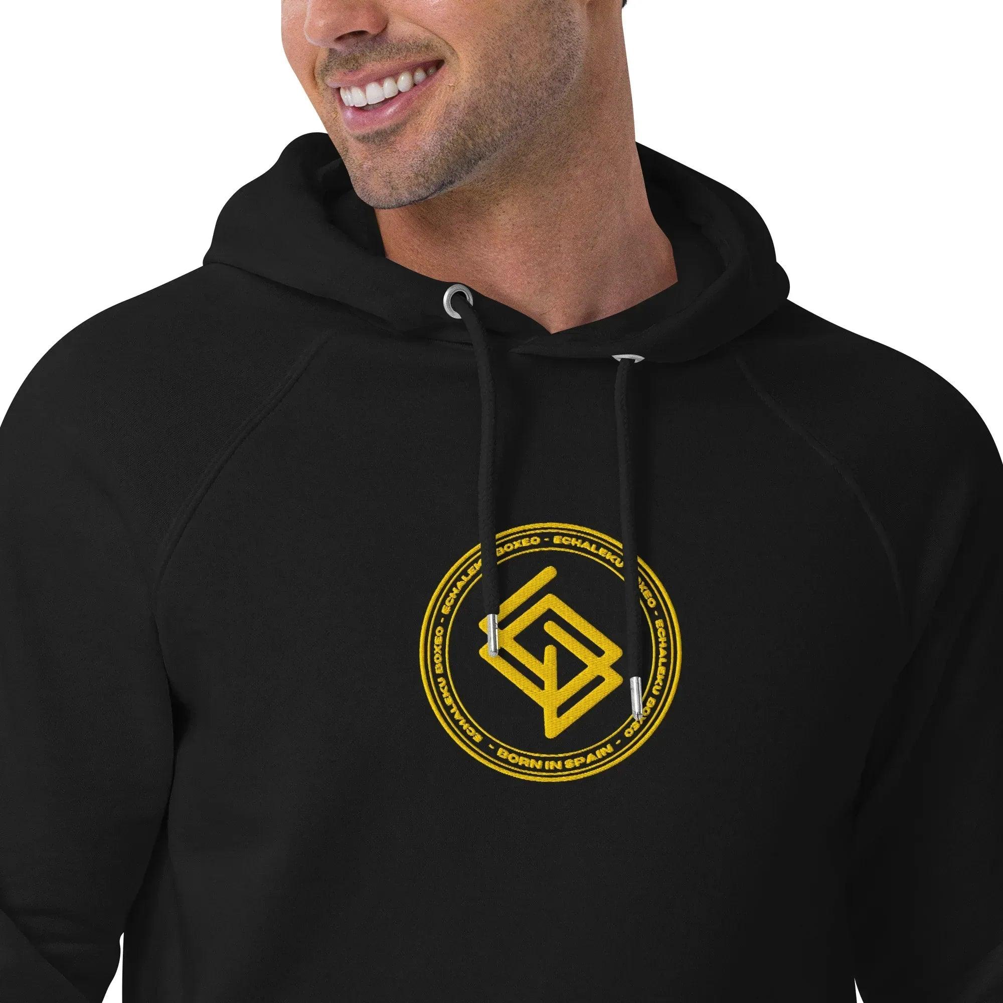 Sudadera Bordada Capucha Unisex Echaleku Boxing Team Gold - Echaleku Boxeo