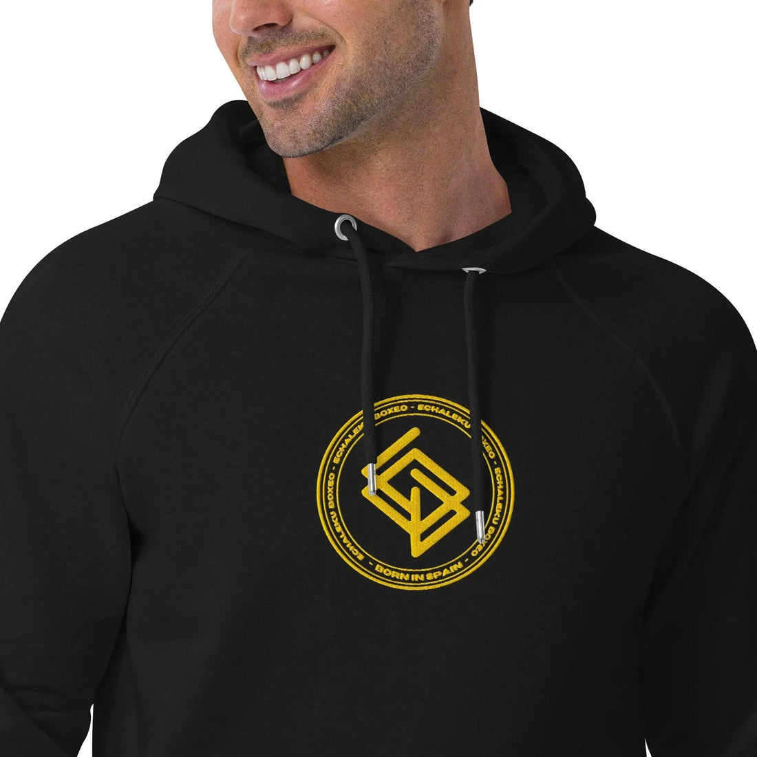 Sudadera Bordada Capucha Unisex Echaleku Boxing Team Gold - Echaleku Boxeo