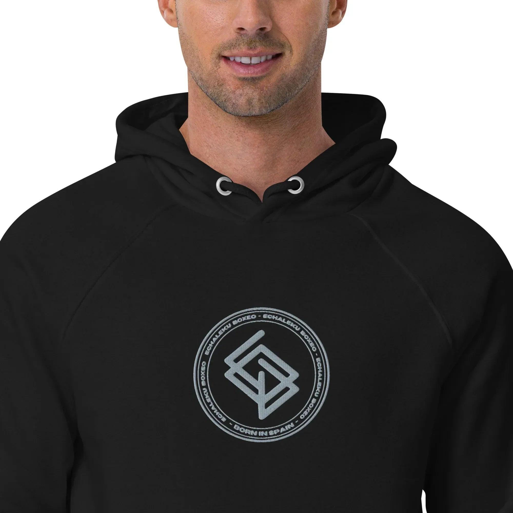 Sudadera Bordada Capucha Unisex Echaleku Boxing Team Silver - Echaleku Boxeo