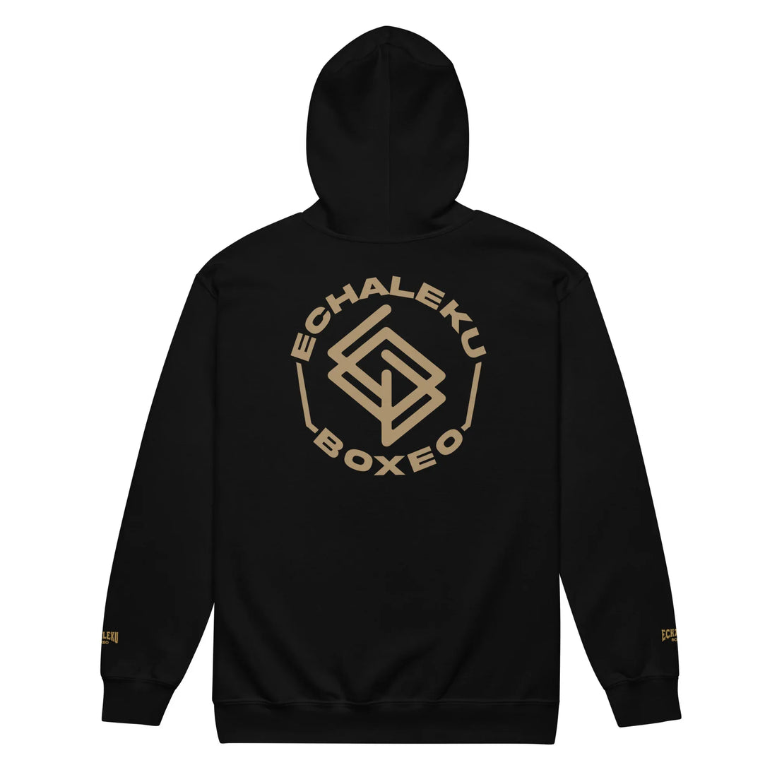 Sudadera Bordada Capucha Cremallera Unisex Logo Ring - Echaleku Boxeo