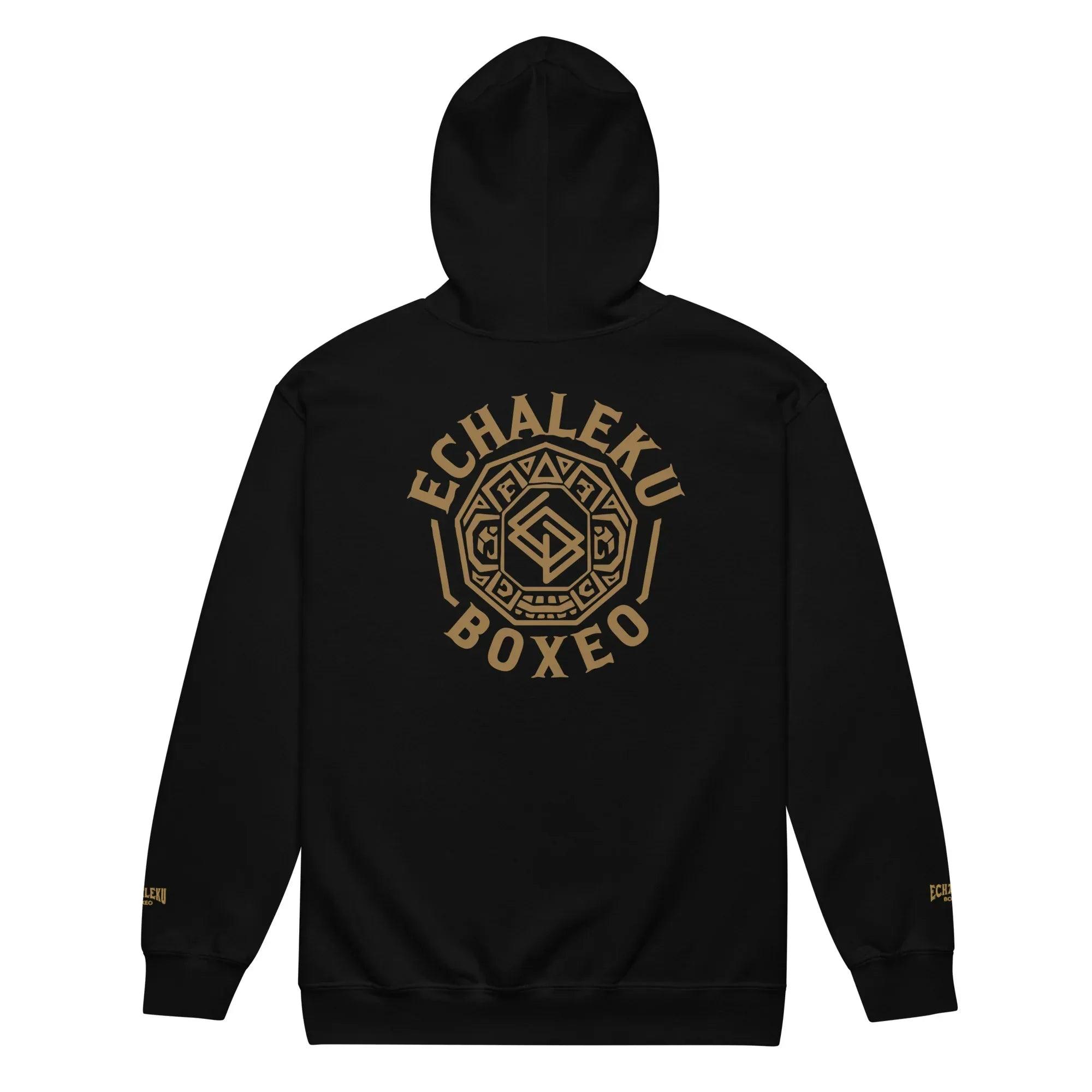 Sudadera Bordada Capucha Cremallera Unisex Logo Ring México - Echaleku Boxeo