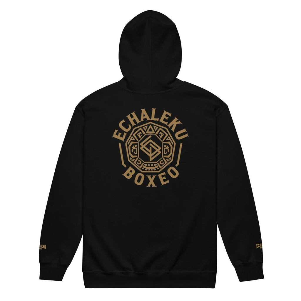 Sudadera Bordada Capucha Cremallera Unisex Logo Ring México - Echaleku Boxeo