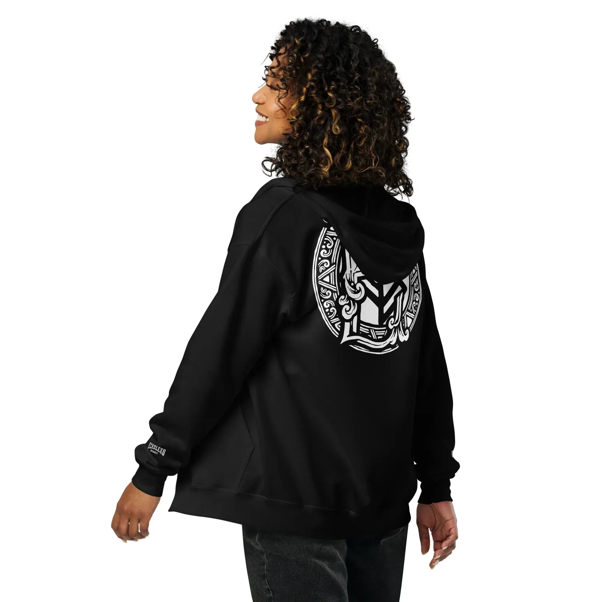 Sudadera Bordada Capucha Cremallera Unisex E-RING - Echaleku Boxeo