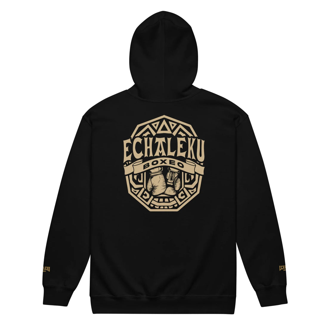 Sudadera Bordada Capucha Cremallera Unisex Guantes México - Echaleku Boxeo