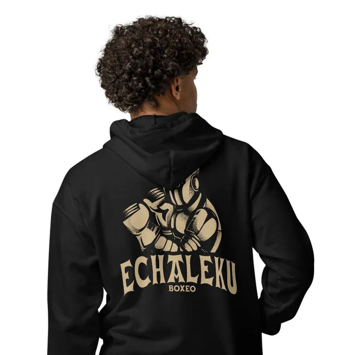 Sudadera Bordada Capucha Cremallera Unisex Robot Boxeador - Echaleku Boxeo
