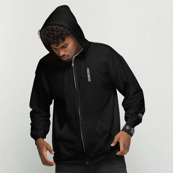 Sudadera Bordada Capucha Cremallera Unisex Vertical - Echaleku Boxeo