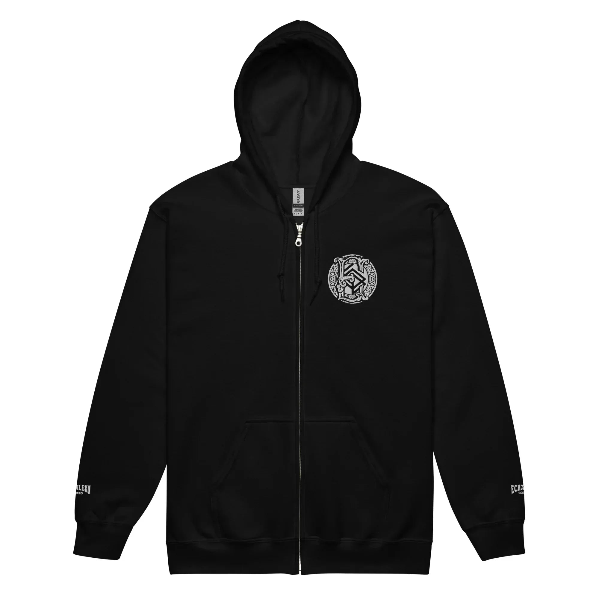 Sudadera Bordada Capucha Cremallera Unisex E-RING - Echaleku Boxeo