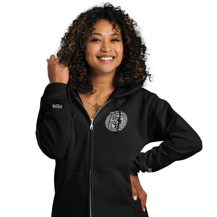 Sudadera Bordada Capucha Cremallera Unisex E-RING - Echaleku Boxeo