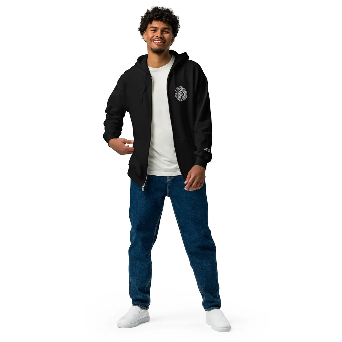 Sudadera Bordada Capucha Cremallera Unisex E-RING - Echaleku Boxeo