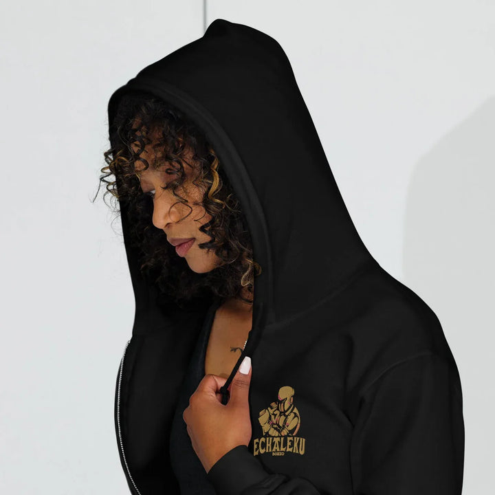 Sudadera Bordada Capucha Cremallera Unisex Robot Boxeador - Echaleku Boxeo
