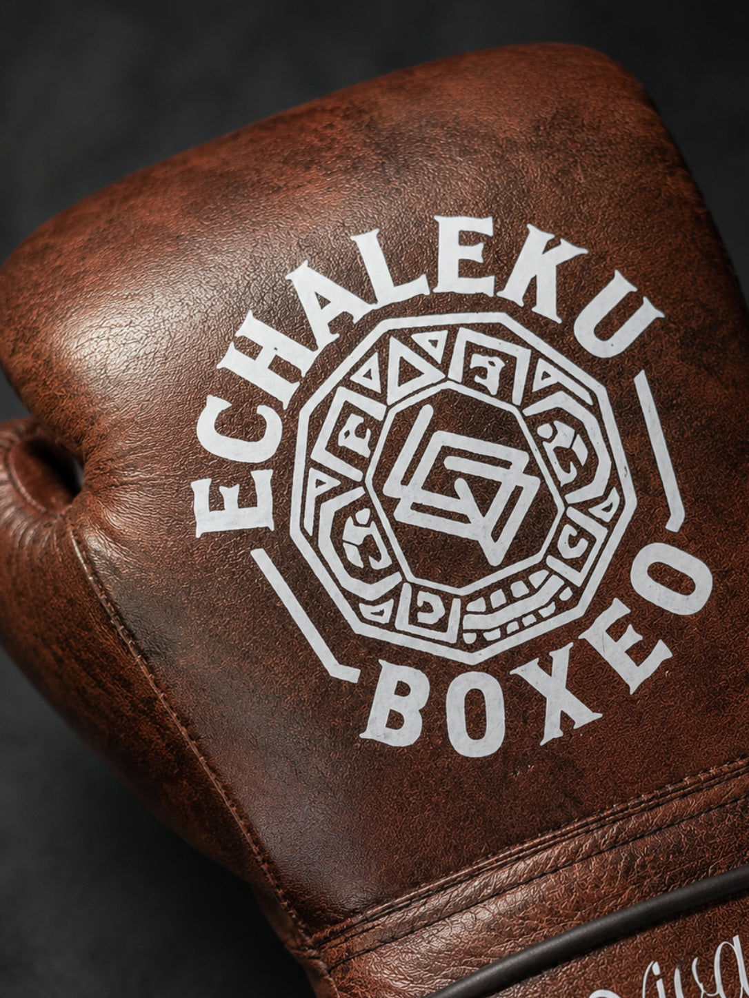 Guantes de boxeo Viva México Marrón, vista individual