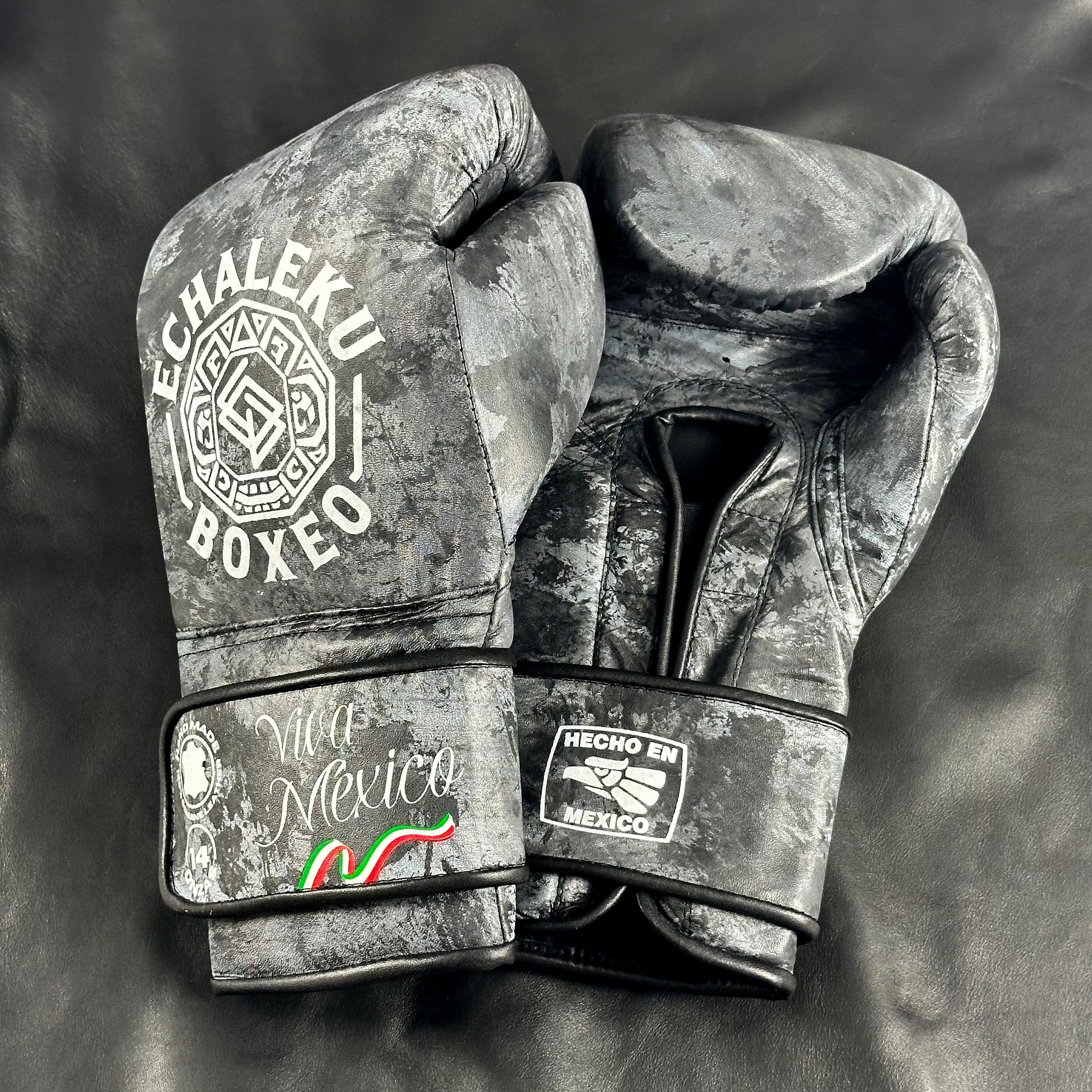 Guantes de boxeo Viva México negros de Echaleku Boxeo, segunda vista