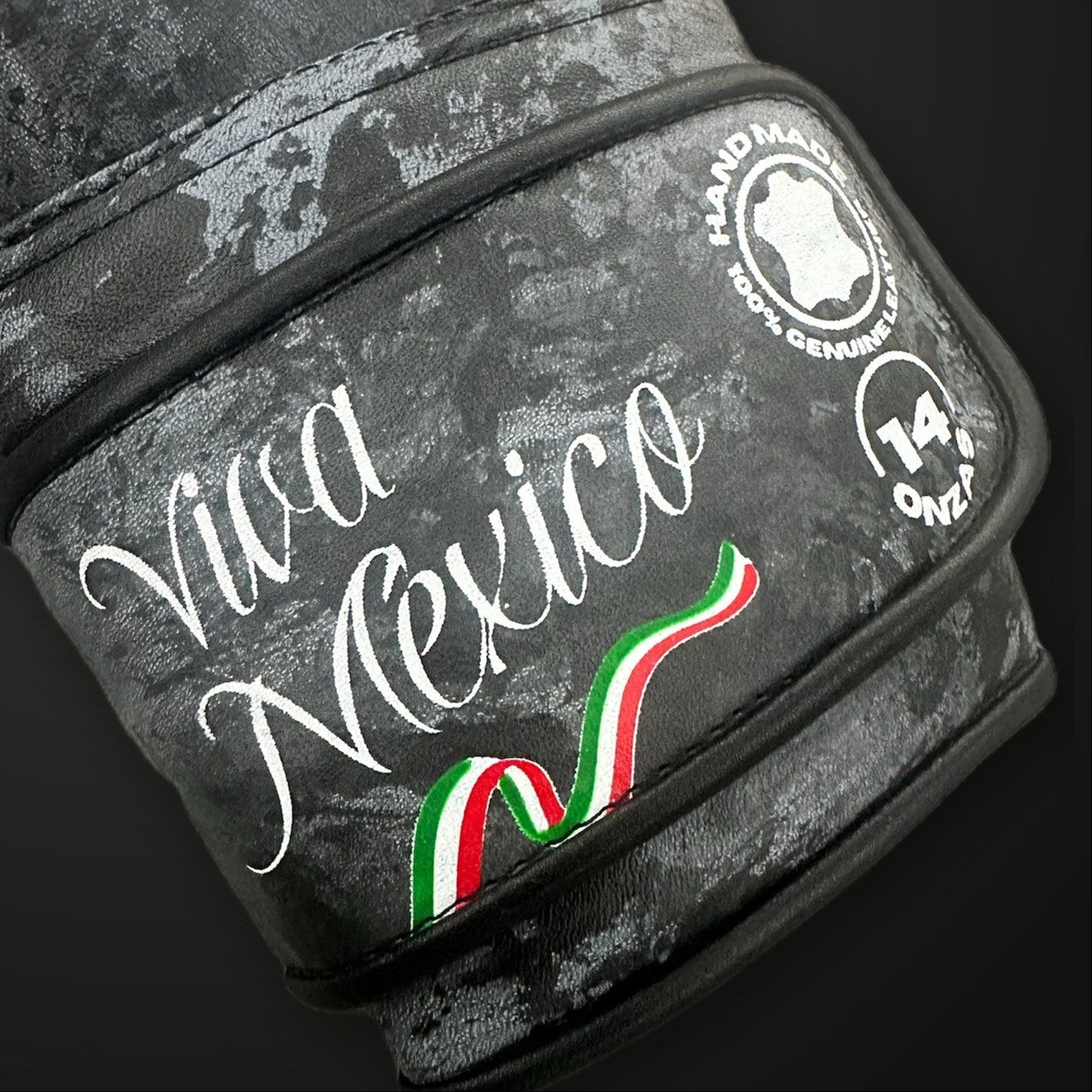 Guantes de boxeo Viva México negros Echaleku Boxeo, detalle 4