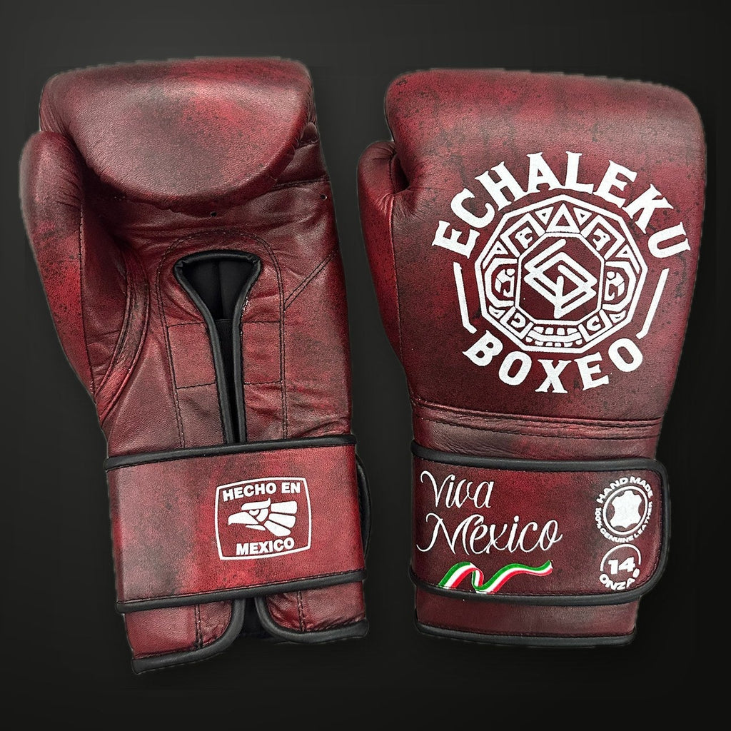 Guantes de boxeo Viva México rojos Echaleku Boxeo, vista 1
