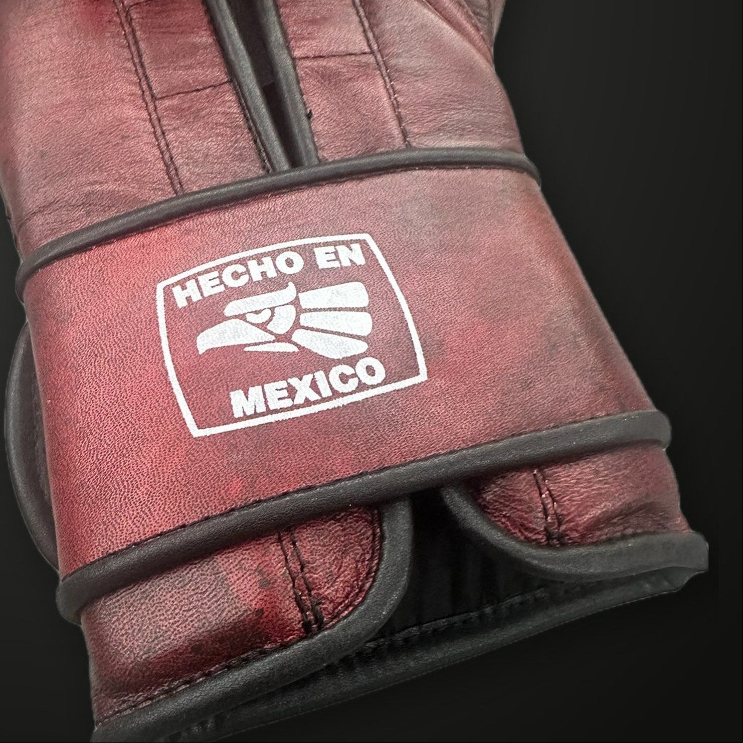 Guantes de boxeo Viva México rojos Echaleku Boxeo, detalle 5